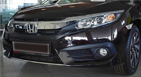 HONDA CIVIC FC5 2016-2020 IÇIN UYUMLU ÖN TAMPON ALT NIKELAJI TEKLI